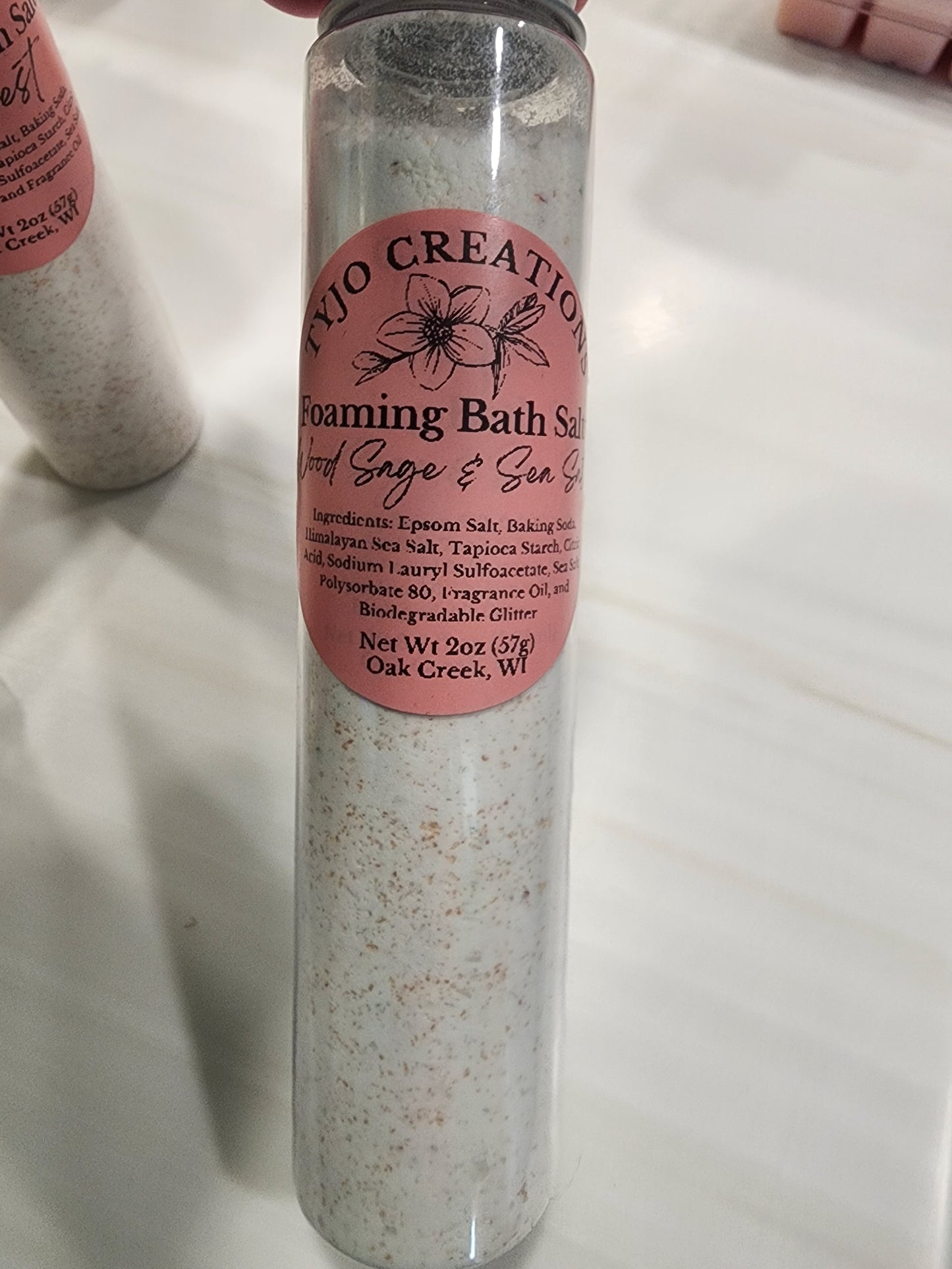 Wood Sage & Sea Salt Foaming Bath Salts