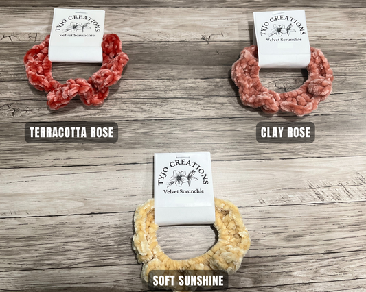 Warm Tone Velvet Scrunchies