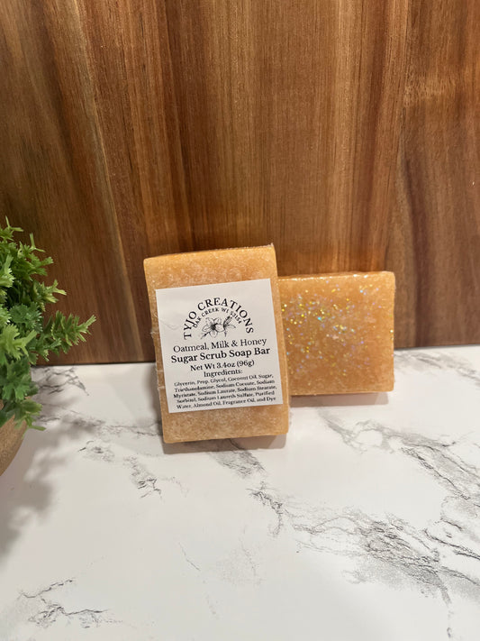 Oatmeal, Milk & Honey Sugar Scrub Soap Bar