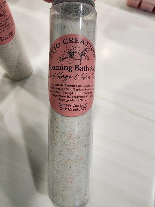 Wood Sage & Sea Salt Foaming Bath Salts